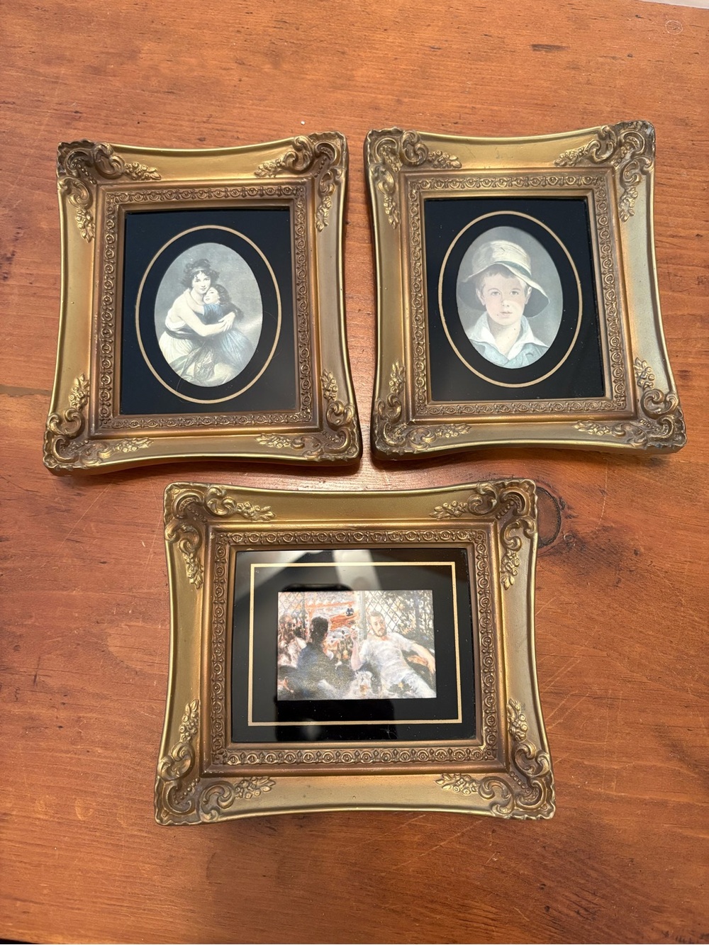 3 Small Vintage Framed Prints